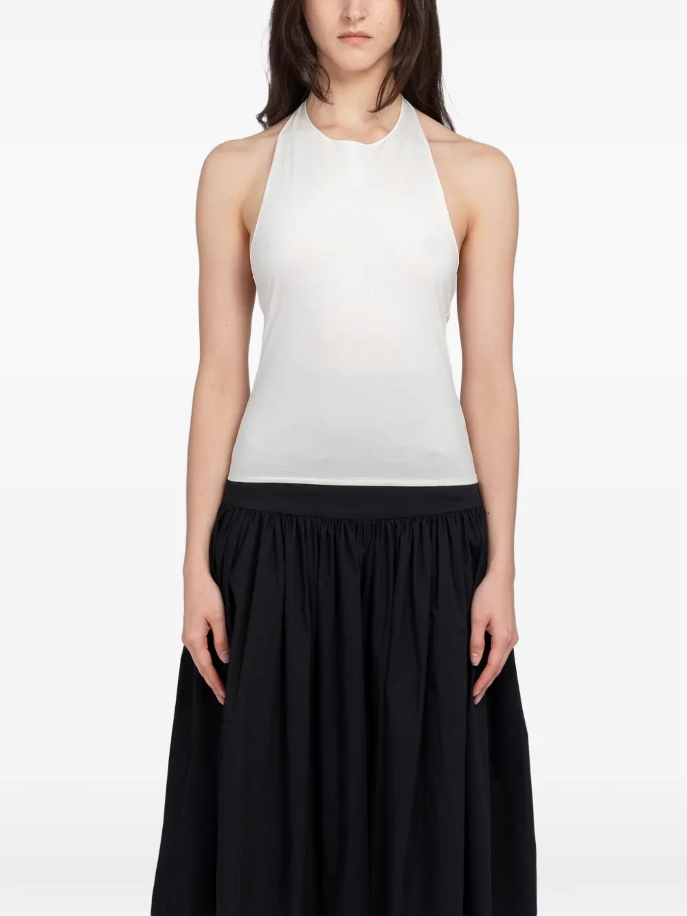 Amomento halterneck jersey top - Bianco
