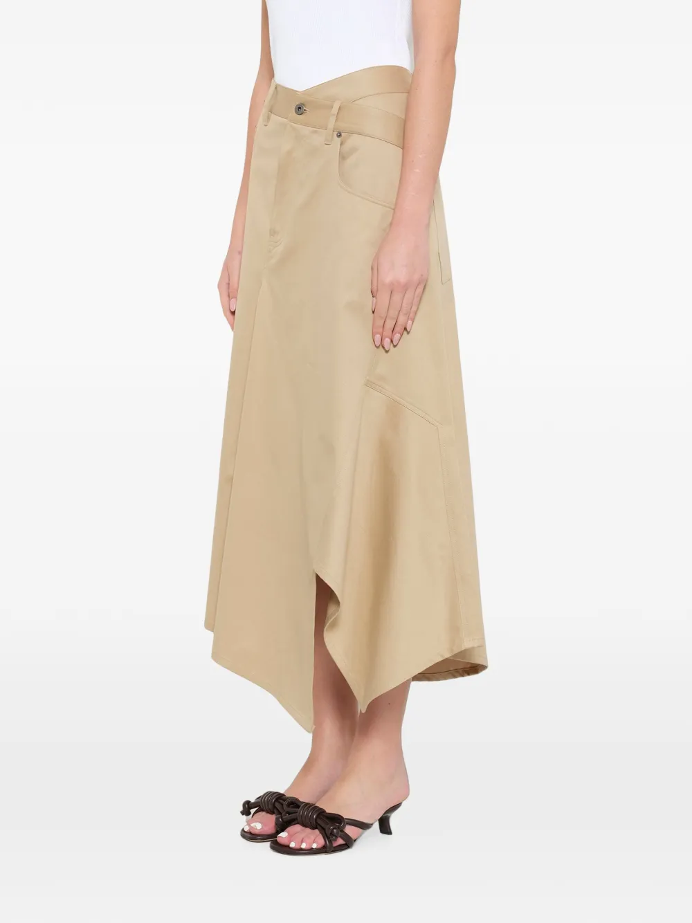 LOEWE Asymmetrische rok Beige