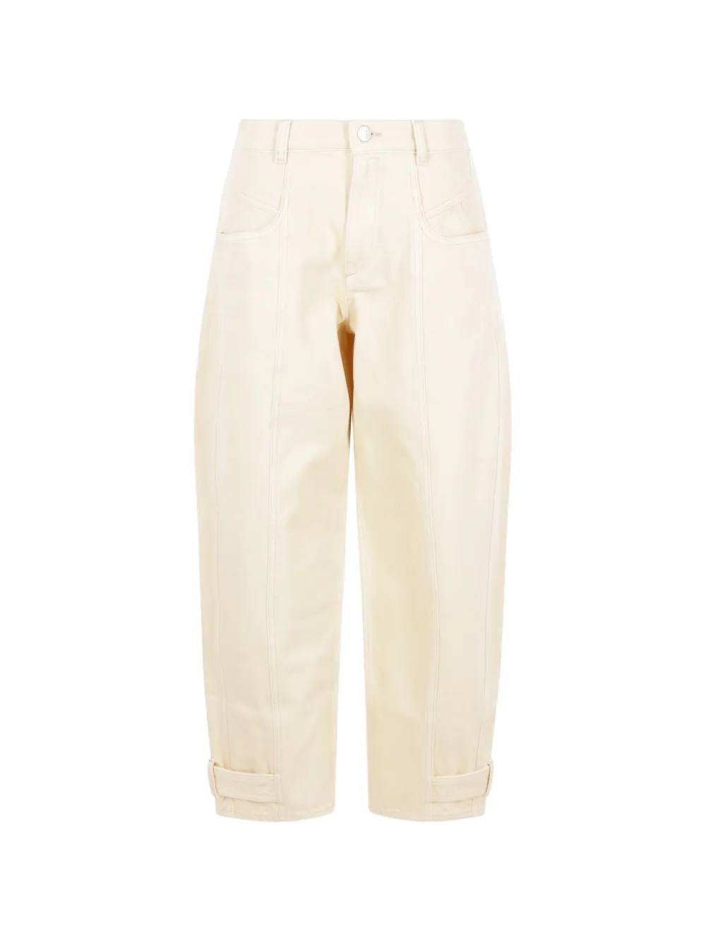 ISABEL MARANT Leja panelled tapered jeans - Toni neutri