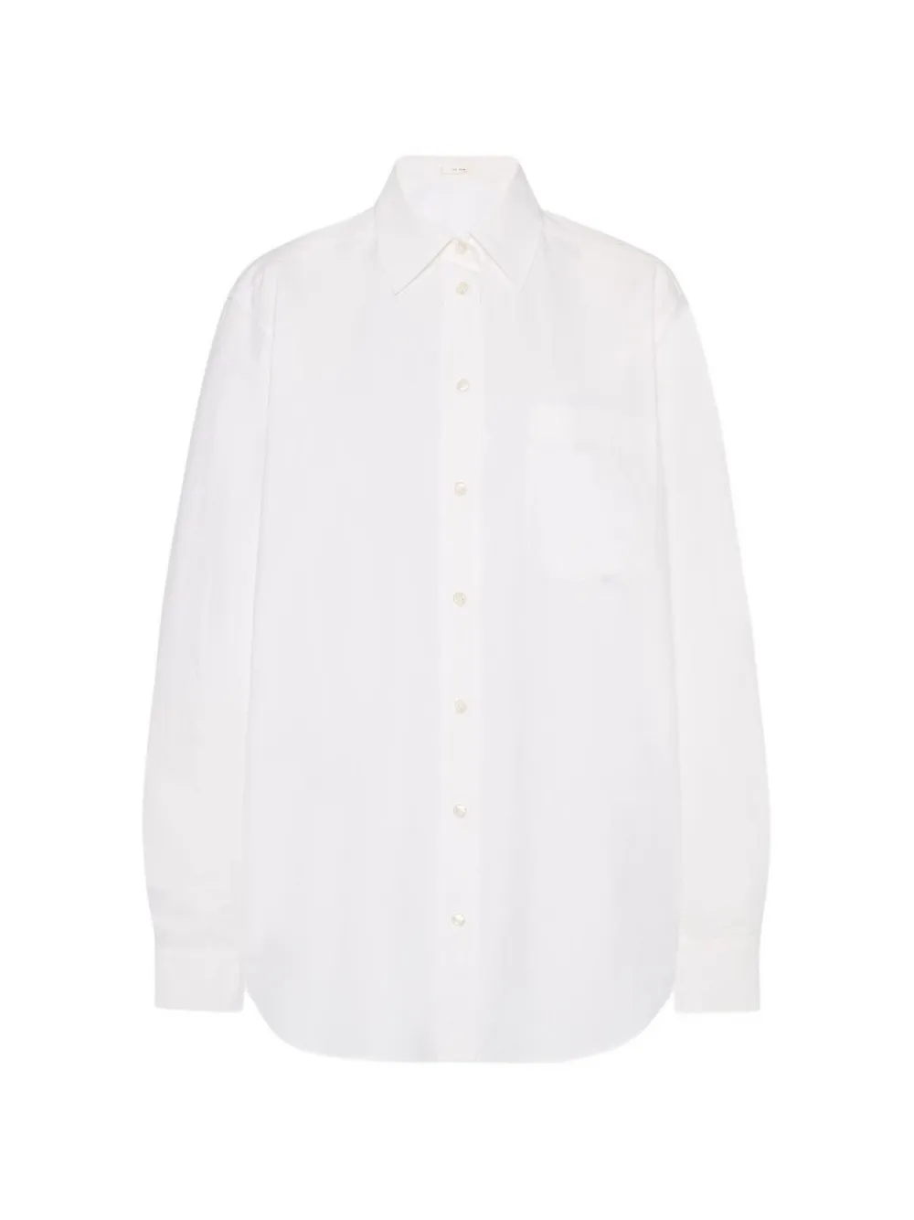 The Row Gavina blouse met opgestikte zak en lange mouwen Wit