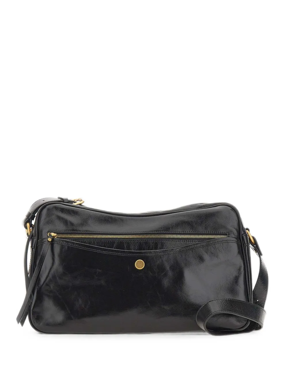 GIANNI CHIARINI Cora crinkled leather shoulder bag - Nero