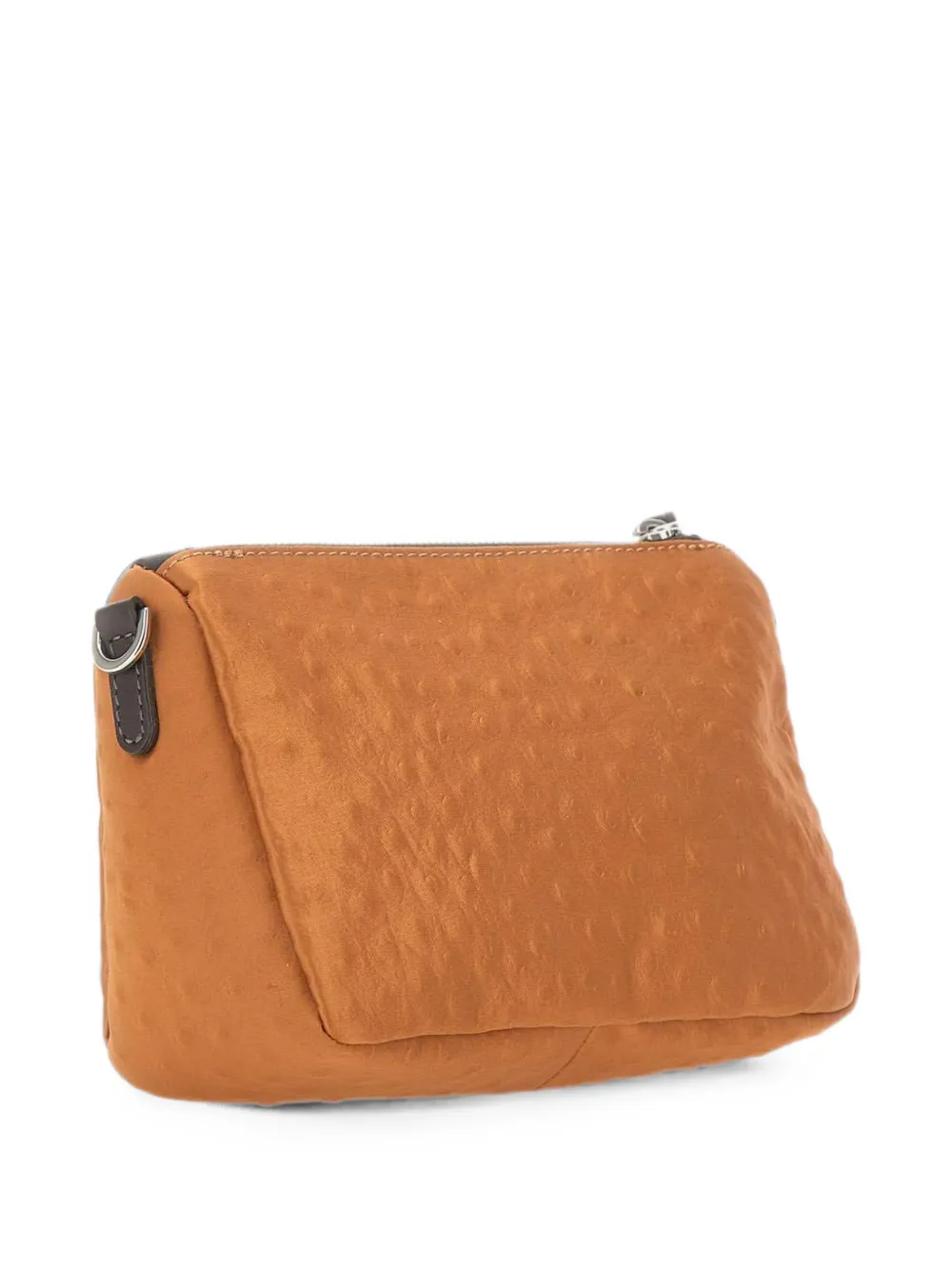 GIANNI CHIARINI Nora clutch met struisvogel-effect Oranje