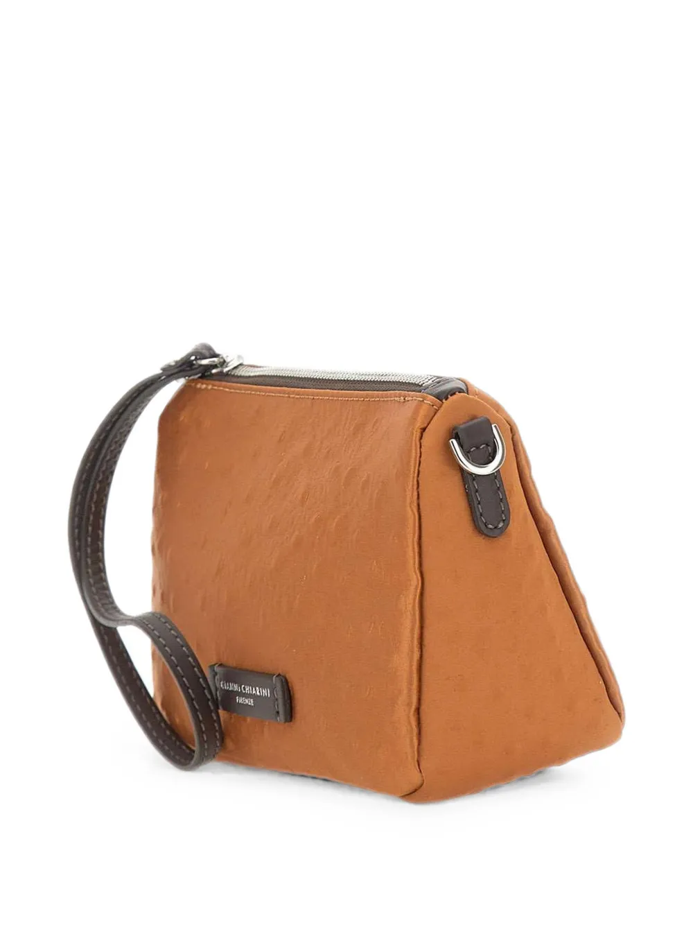 GIANNI CHIARINI Nora clutch met struisvogel-effect Oranje