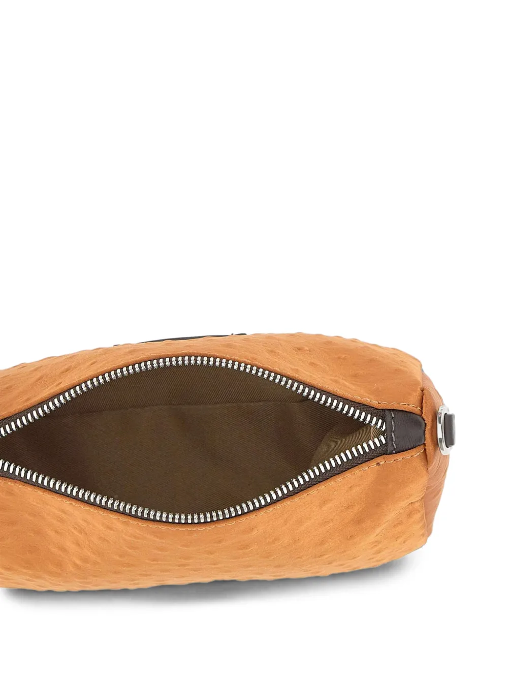 GIANNI CHIARINI Nora clutch met struisvogel-effect Oranje