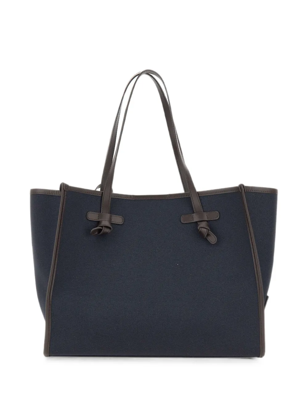 GIANNI CHIARINI Marcella leather-trim tote bag - Blu