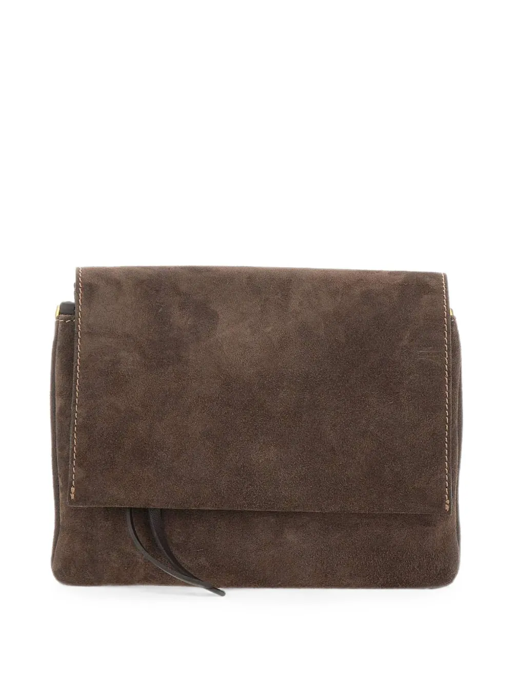 GIANNI CHIARINI Kleine Three suède schoudertas Bruin