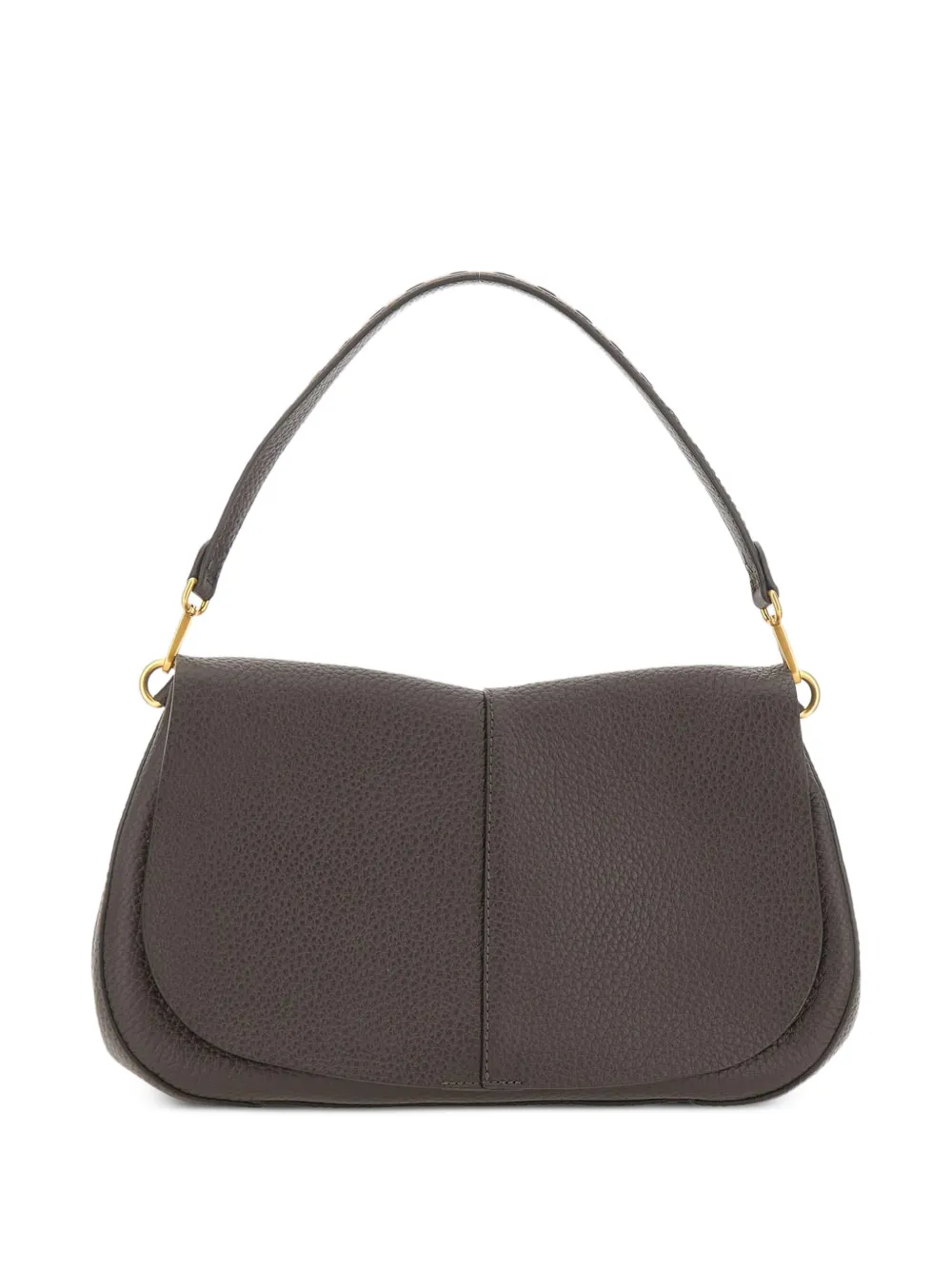 GIANNI CHIARINI Helena Round grained leather shoulder bag - Marrone
