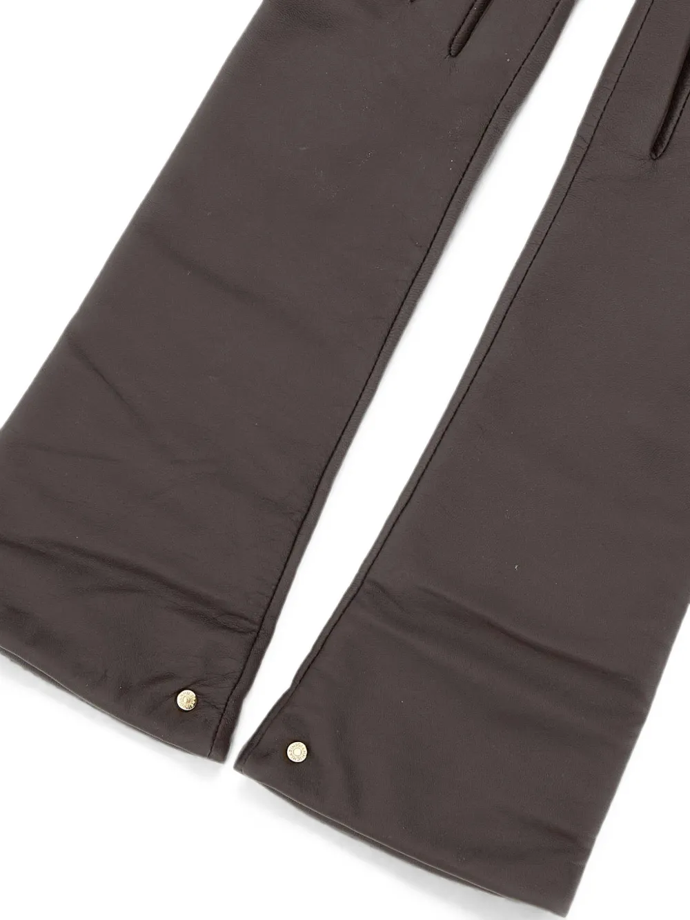 GIANNI CHIARINI Handschoenen met ringlets met logo Bruin