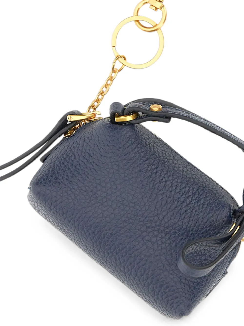 GIANNI CHIARINI Alifa leren sleutelhanger Blauw