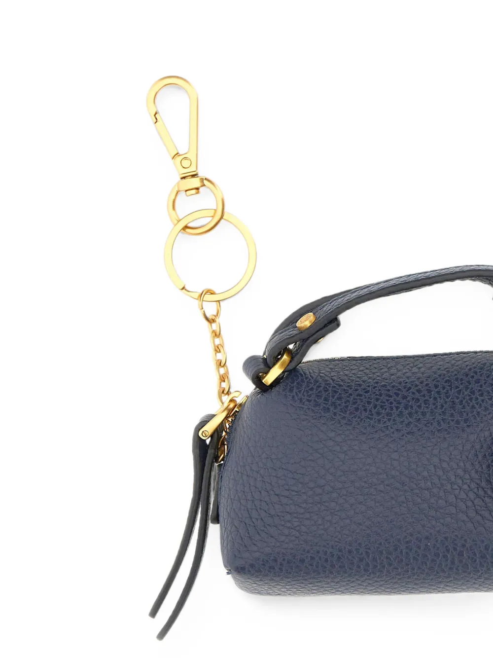 GIANNI CHIARINI Alifa leren sleutelhanger Blauw