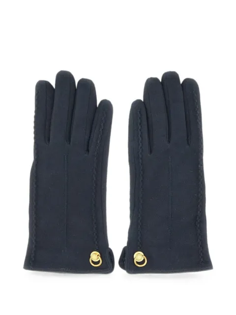 GIANNI CHIARINI guantes de gamuza con remaches en logo