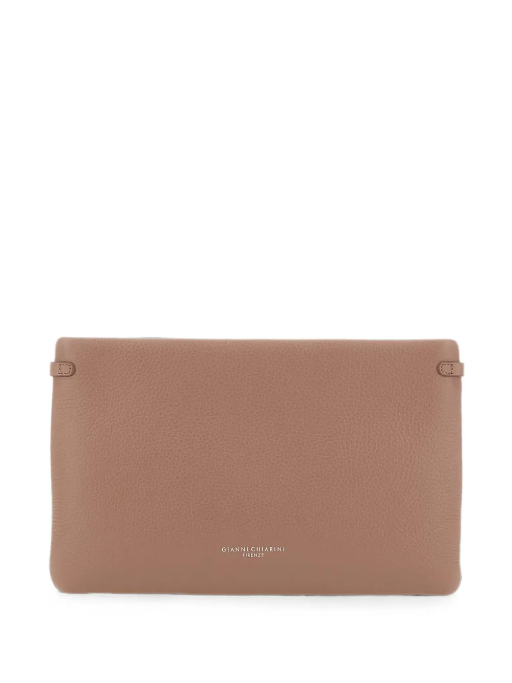 GIANNI CHIARINI Hermy hammered leather clutch bag - Rosa