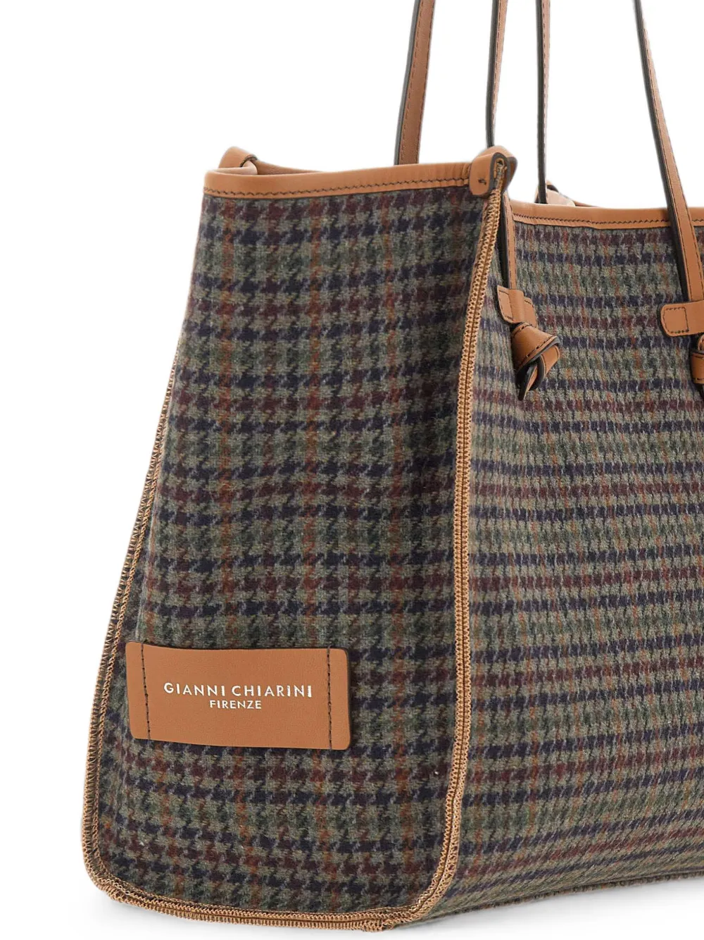 MARCELLA CLUB Marcella shopper met pied-de-poule print Groen