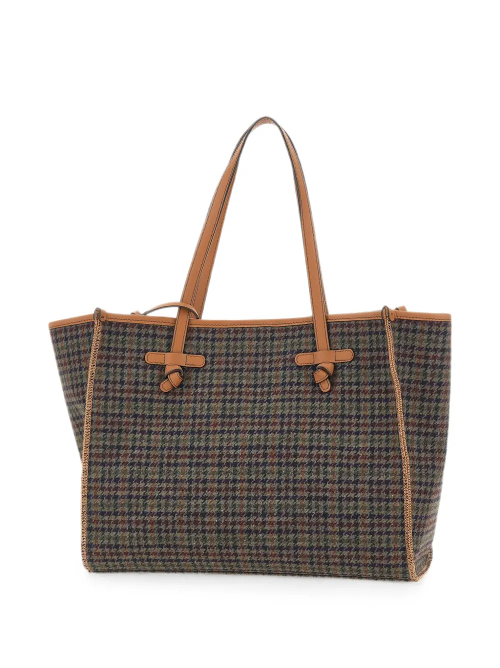 MARCELLA CLUB Marcella shopper met pied-de-poule print Groen