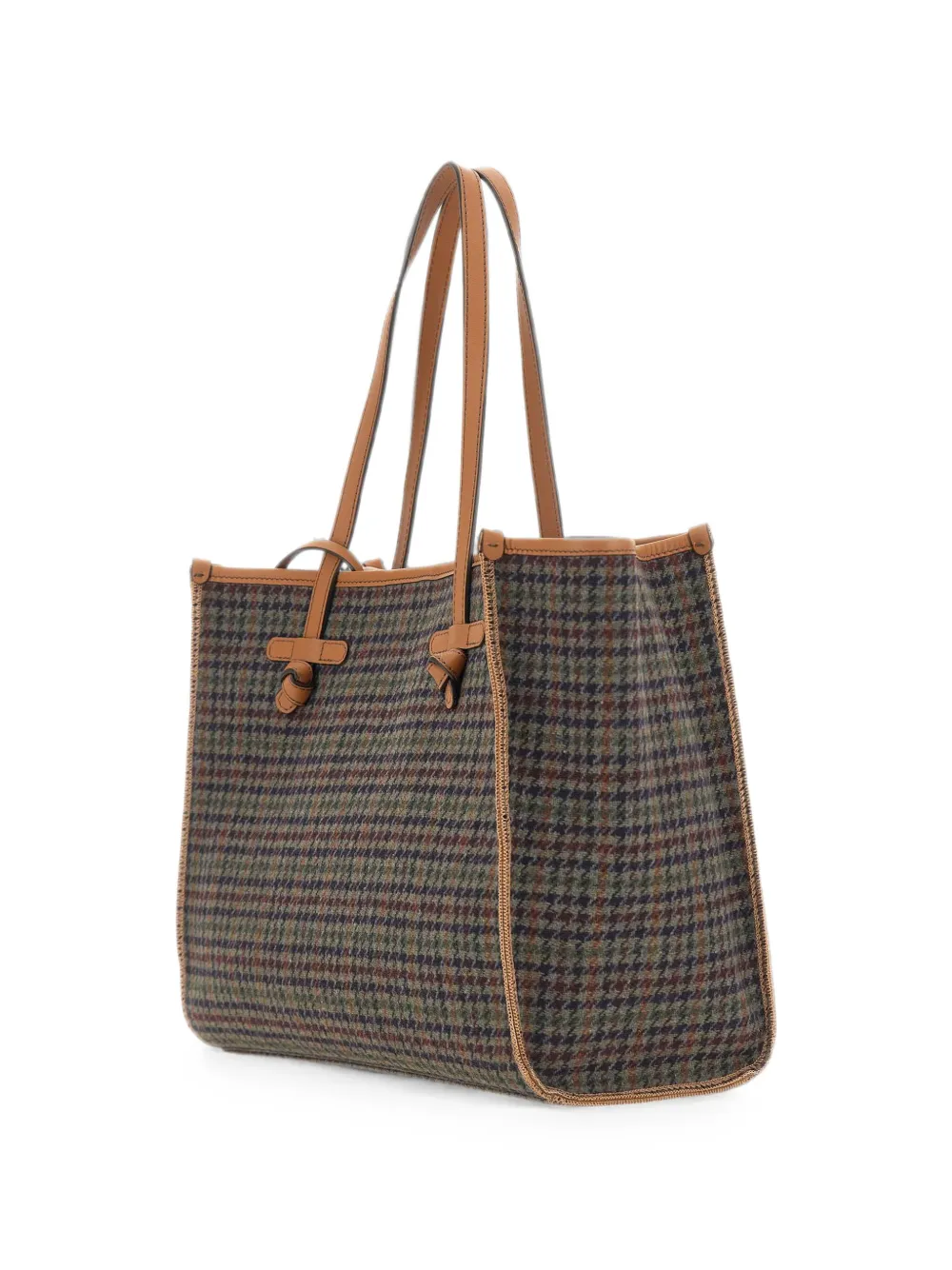 MARCELLA CLUB Marcella shopper met pied-de-poule print Groen