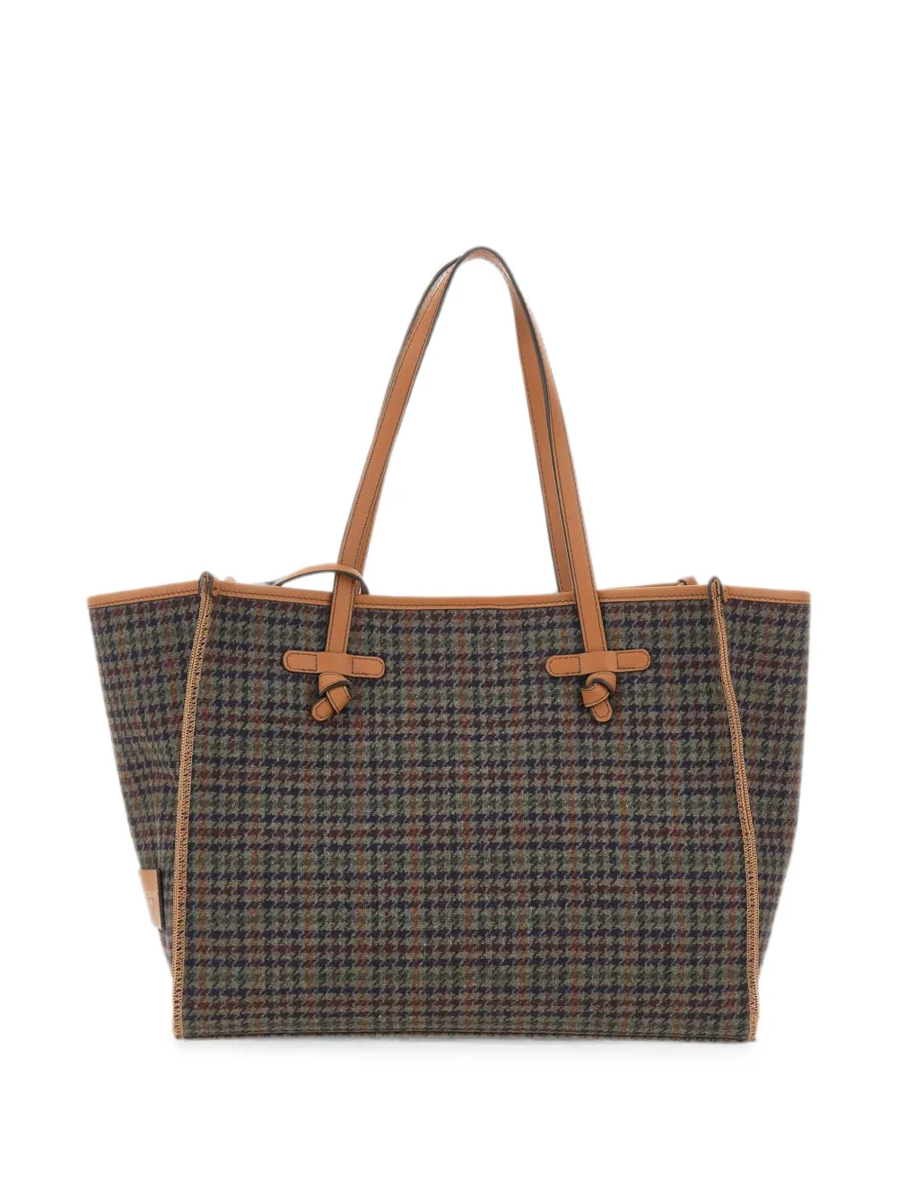 MARCELLA CLUB Marcella houndstooth tote bag - Verde
