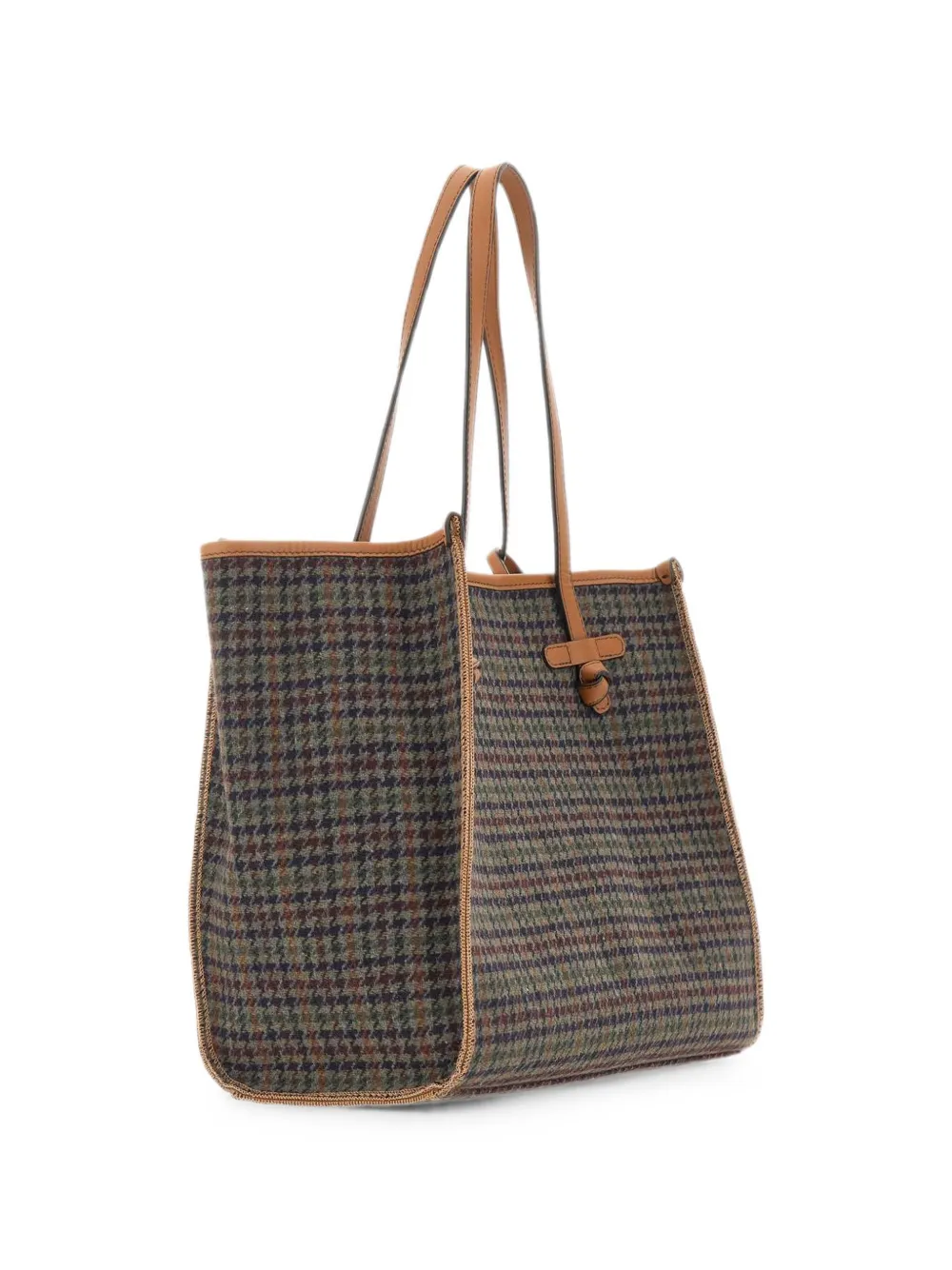 MARCELLA CLUB Marcella shopper met pied-de-poule print Groen