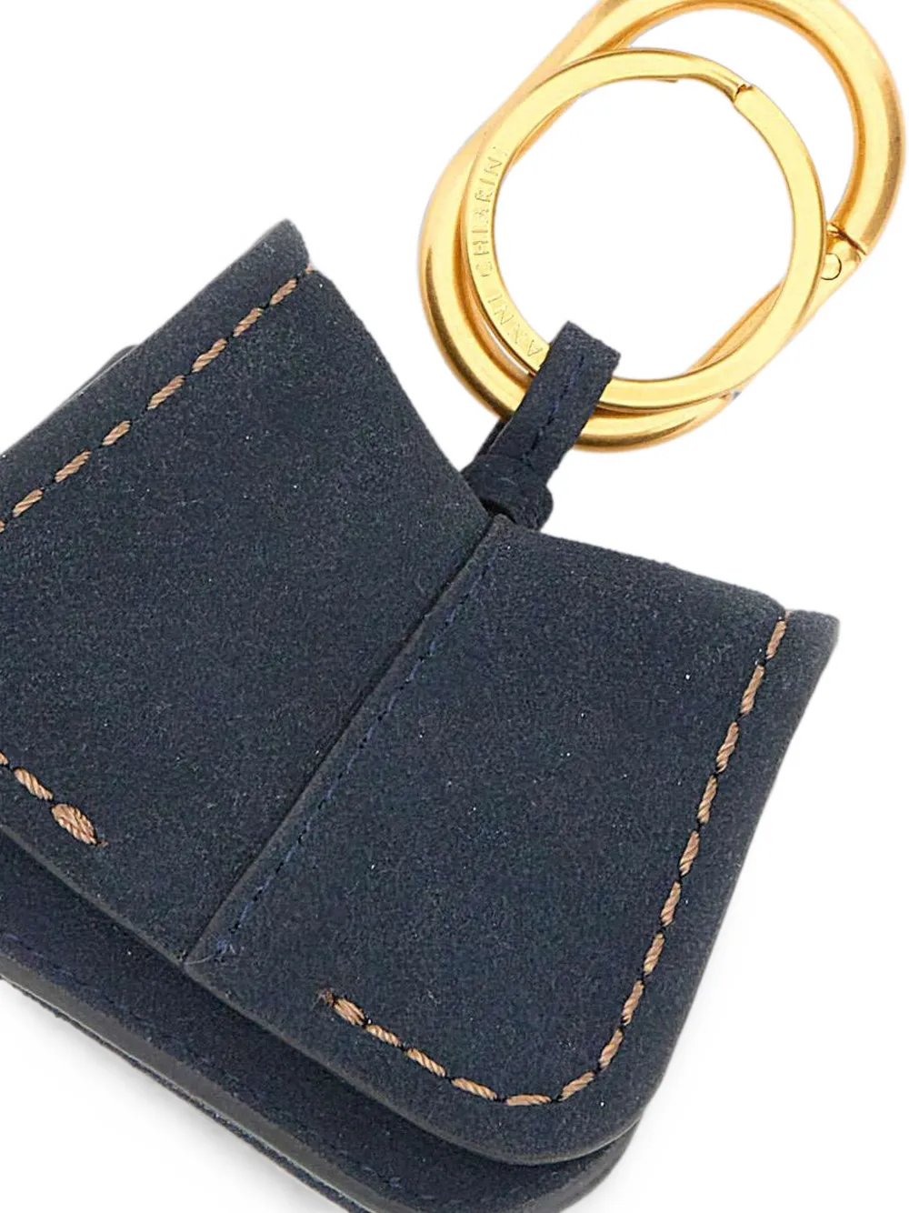 GIANNI CHIARINI Helena sleutelhanger met contrasterende stiksels Blauw