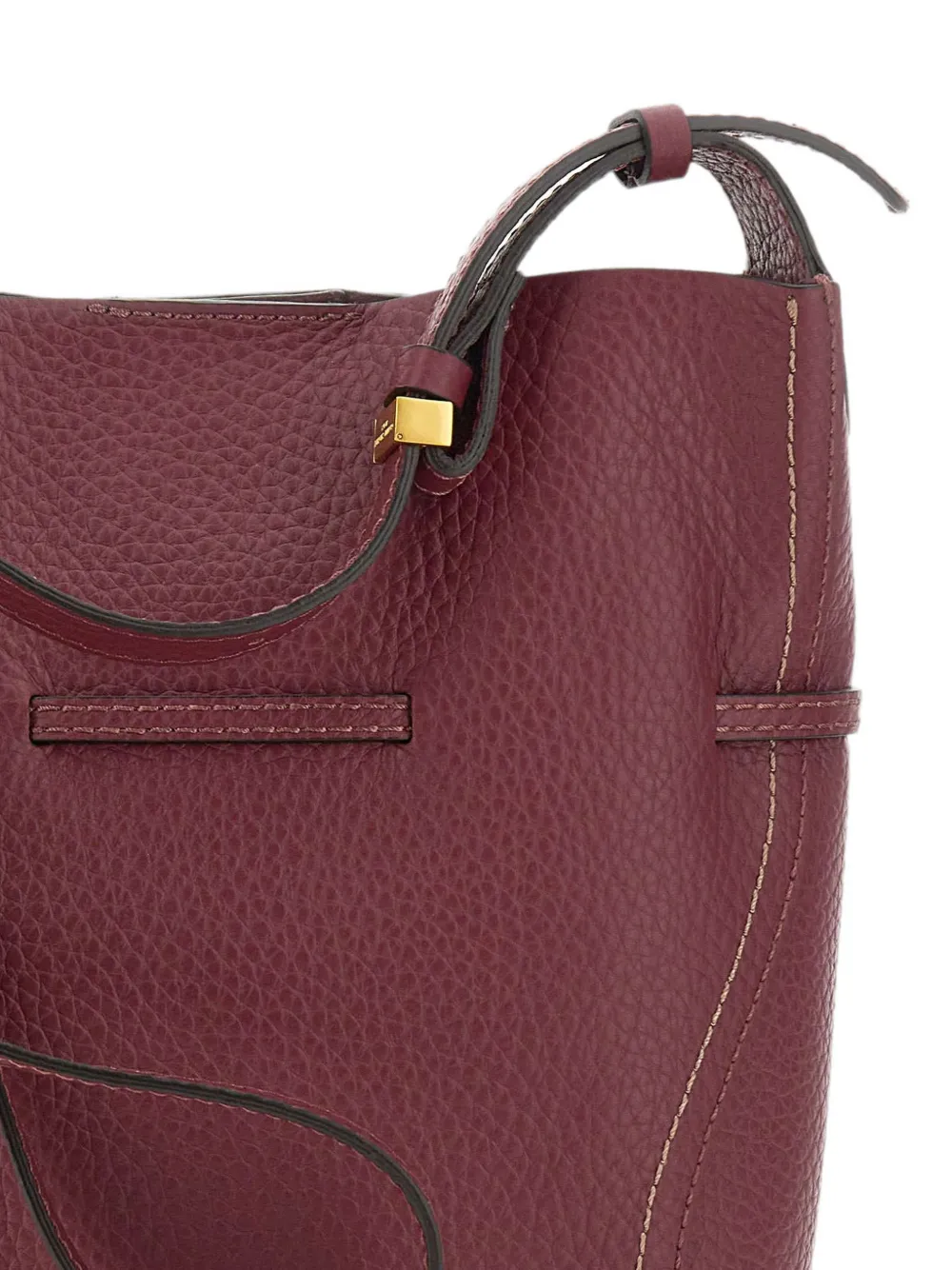 GIANNI CHIARINI Sienna schoudertas van bewerkt leer Rood