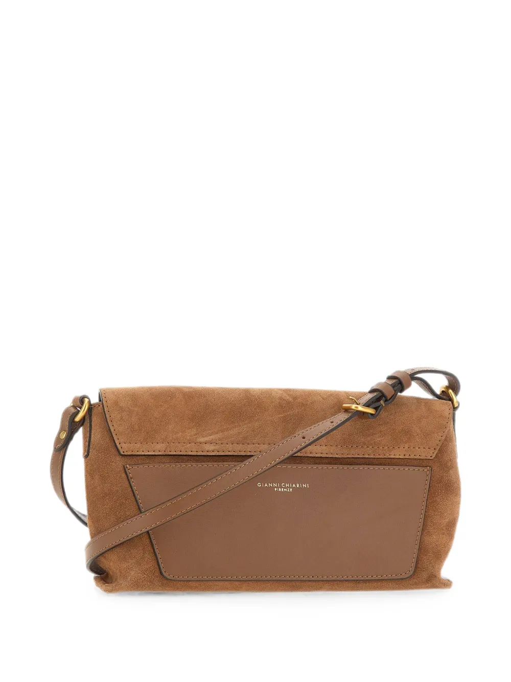 GIANNI CHIARINI Eugenia suède schoudertas Bruin