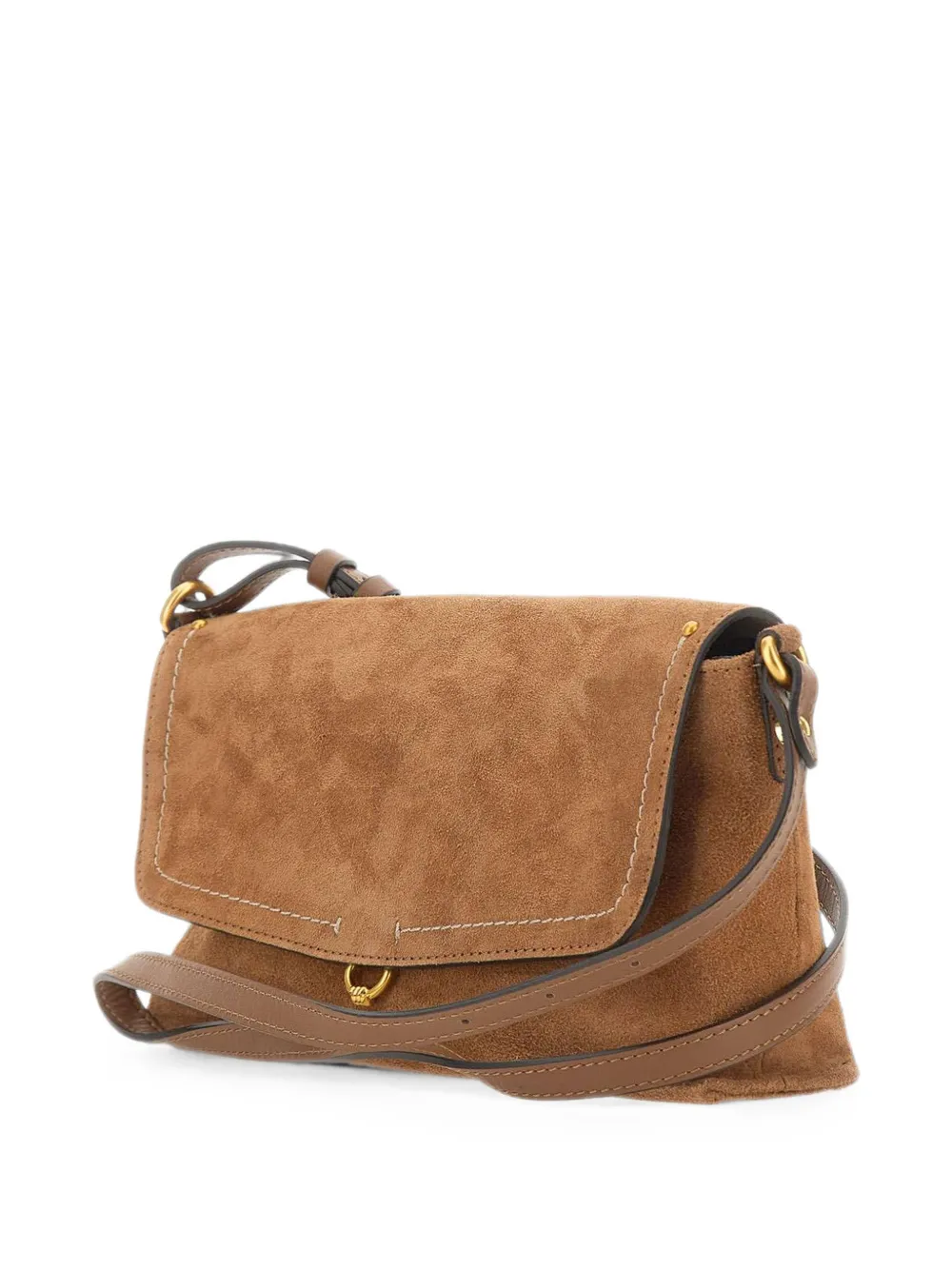 GIANNI CHIARINI Eugenia suède schoudertas Bruin
