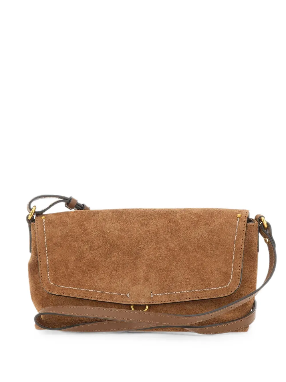 GIANNI CHIARINI Eugenia suede shoulder bag - Marrone