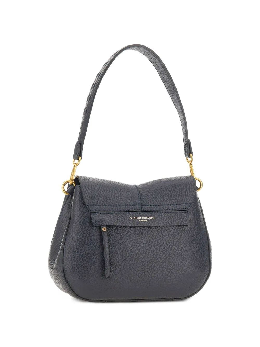 GIANNI CHIARINI Helena ronde leren schoudertas Blauw