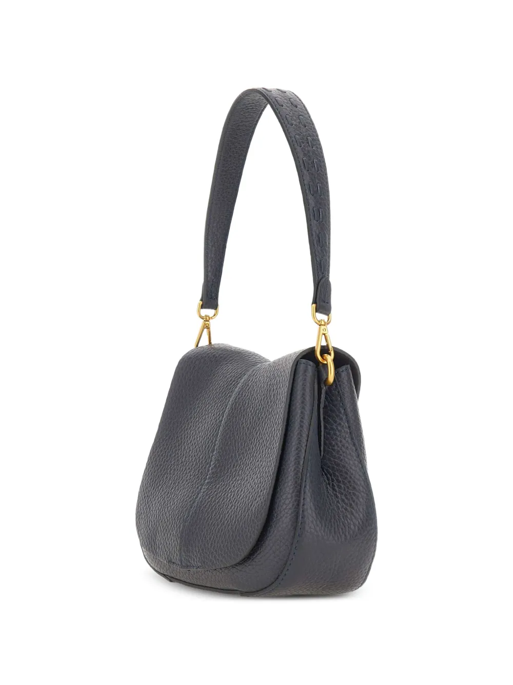 GIANNI CHIARINI Helena ronde leren schoudertas Blauw