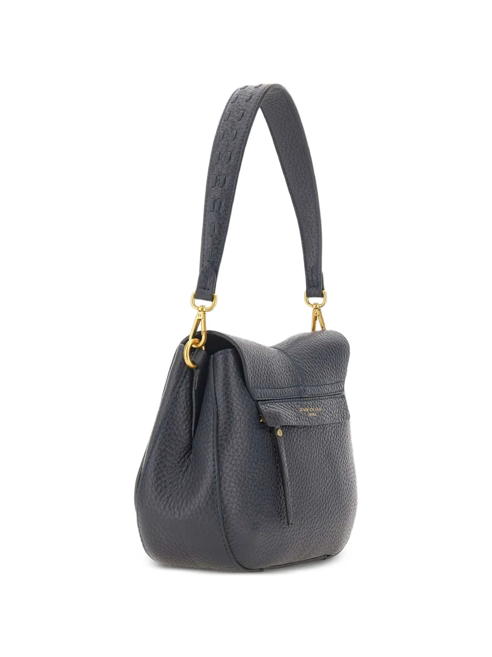 GIANNI CHIARINI Helena ronde leren schoudertas Blauw