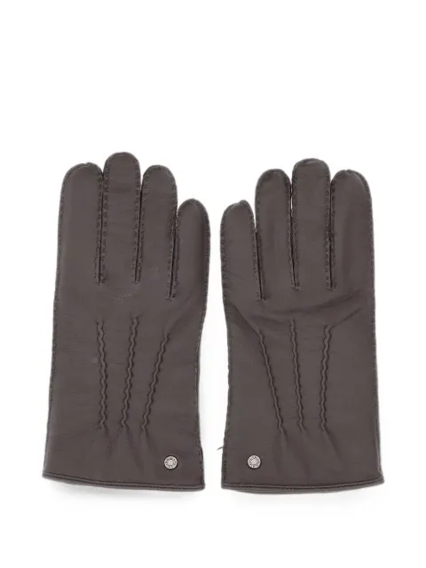 GIANNI CHIARINI topstitched leather gloves