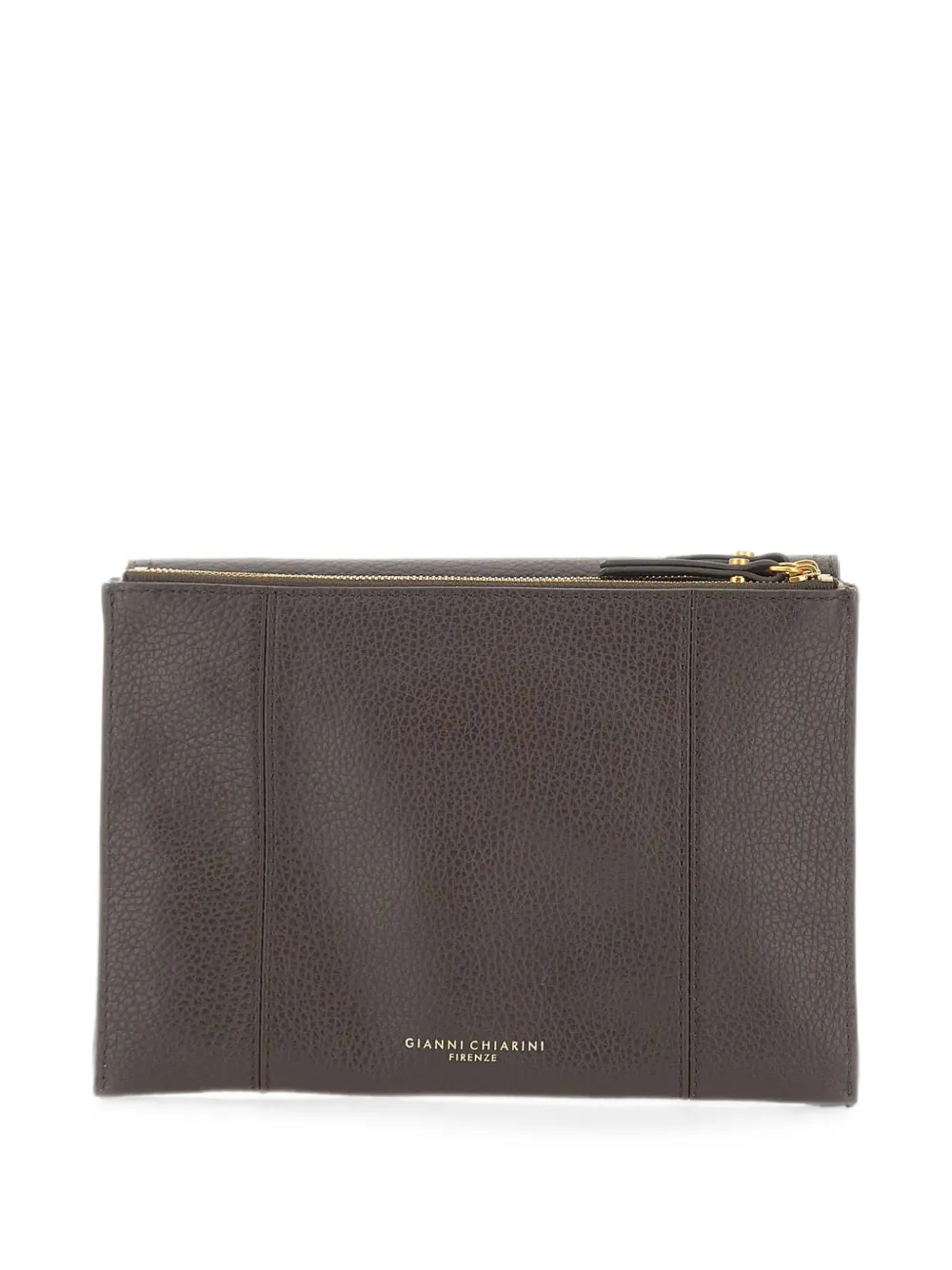 GIANNI CHIARINI Vicky clutch van bewerkt leer Bruin
