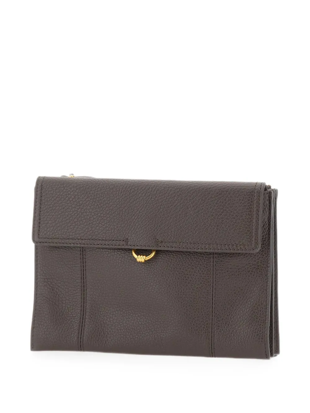 GIANNI CHIARINI Vicky clutch van bewerkt leer Bruin