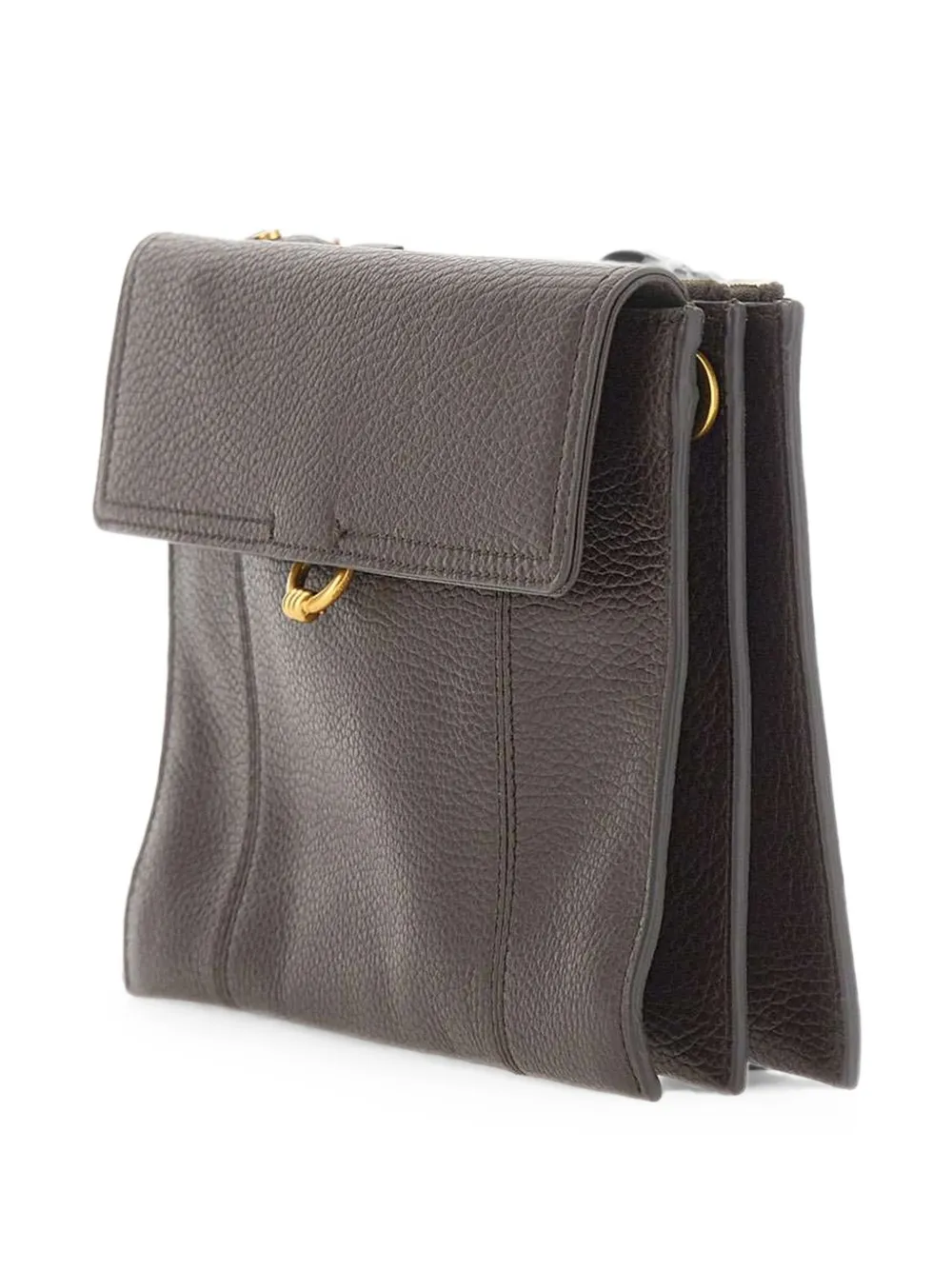 GIANNI CHIARINI Vicky clutch van bewerkt leer Bruin