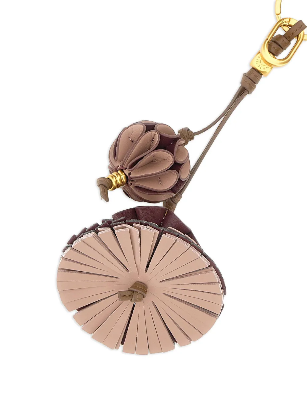 GIANNI CHIARINI Flower Ball geplooide sleutelhanger Beige