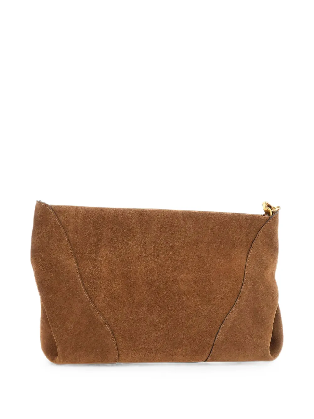 GIANNI CHIARINI Suria suède clutch Bruin