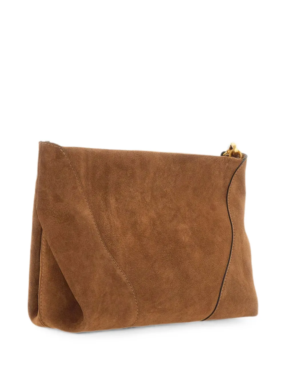 GIANNI CHIARINI Suria suède clutch Bruin