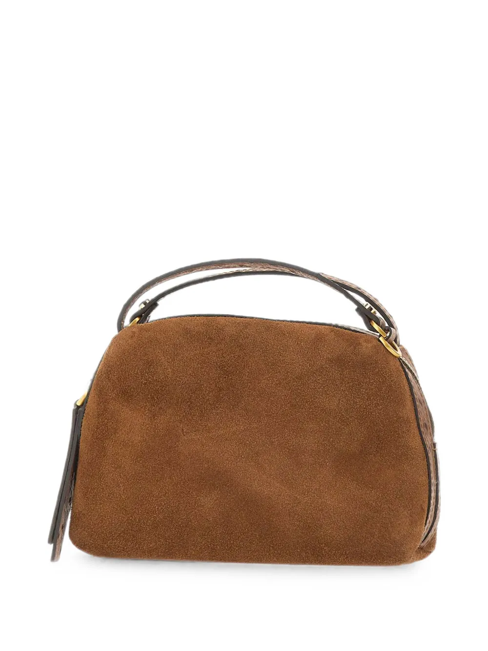 GIANNI CHIARINI Alifa shopper met struisvogel-effect Bruin