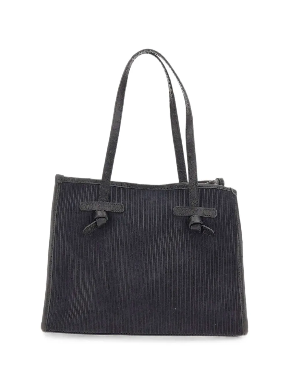 MARCELLA CLUB Marcella ribbed suede tote bag - Blu