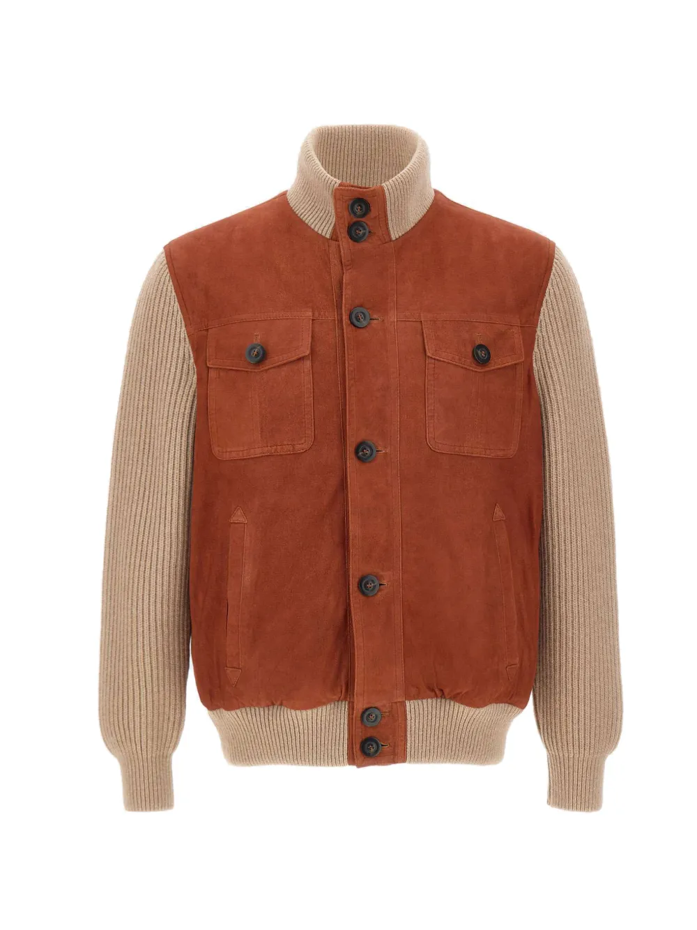 VOLFAGLI Elmo suede-leather jacket - Marrone
