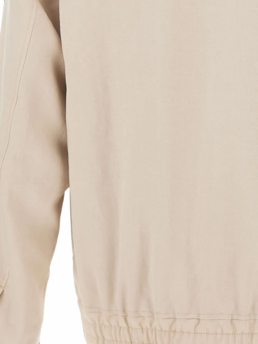 BOSS Slim-fit zip-up linen jacket - Toni neutri