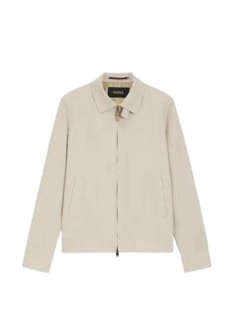 BOSS slim-fit jacket in linen