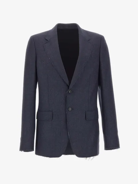 MM6 Maison Margiela frayed single-breasted blazer