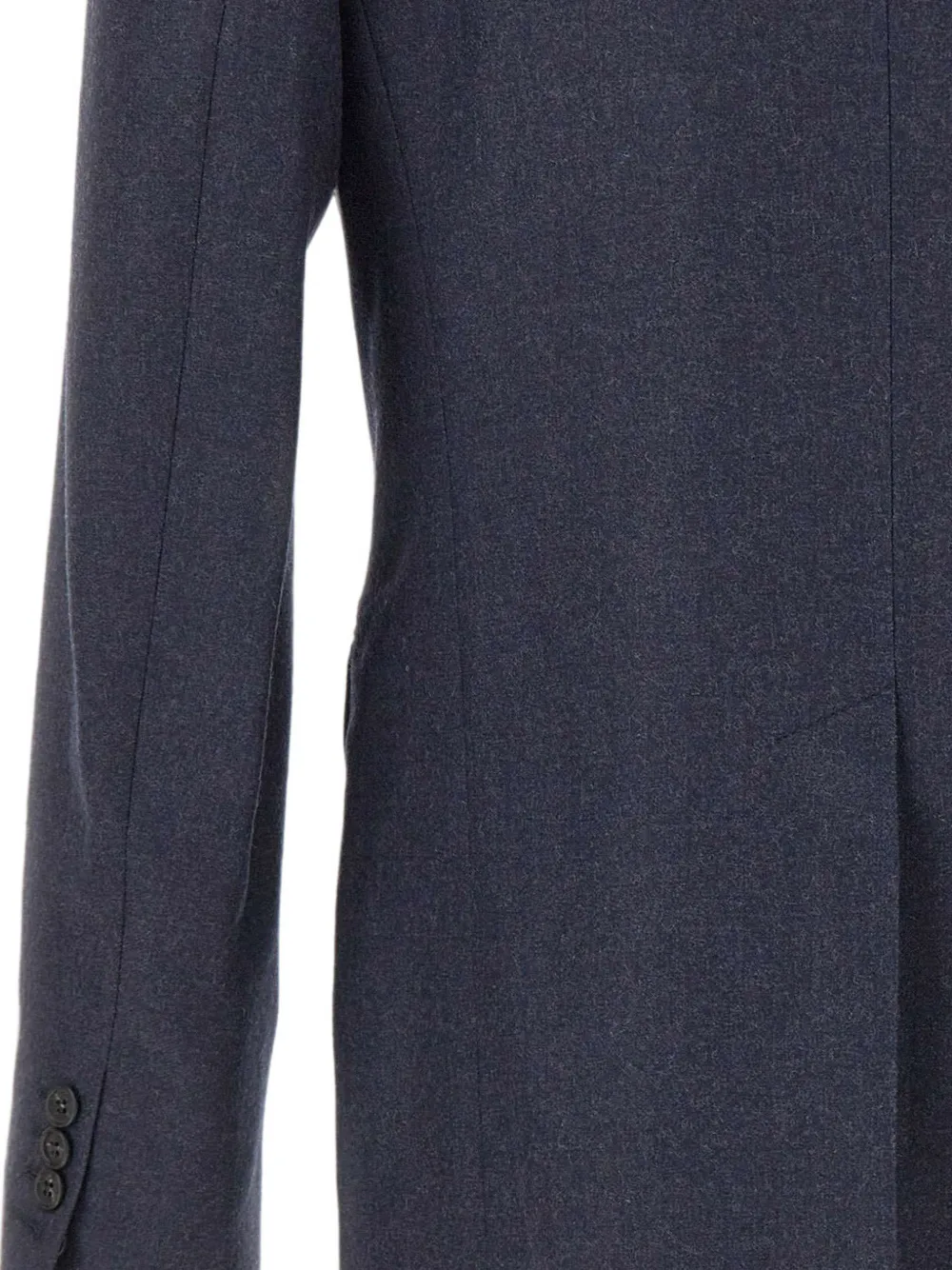 MM6 Maison Margiela Blazer met enkele rij knopen en franje Blauw