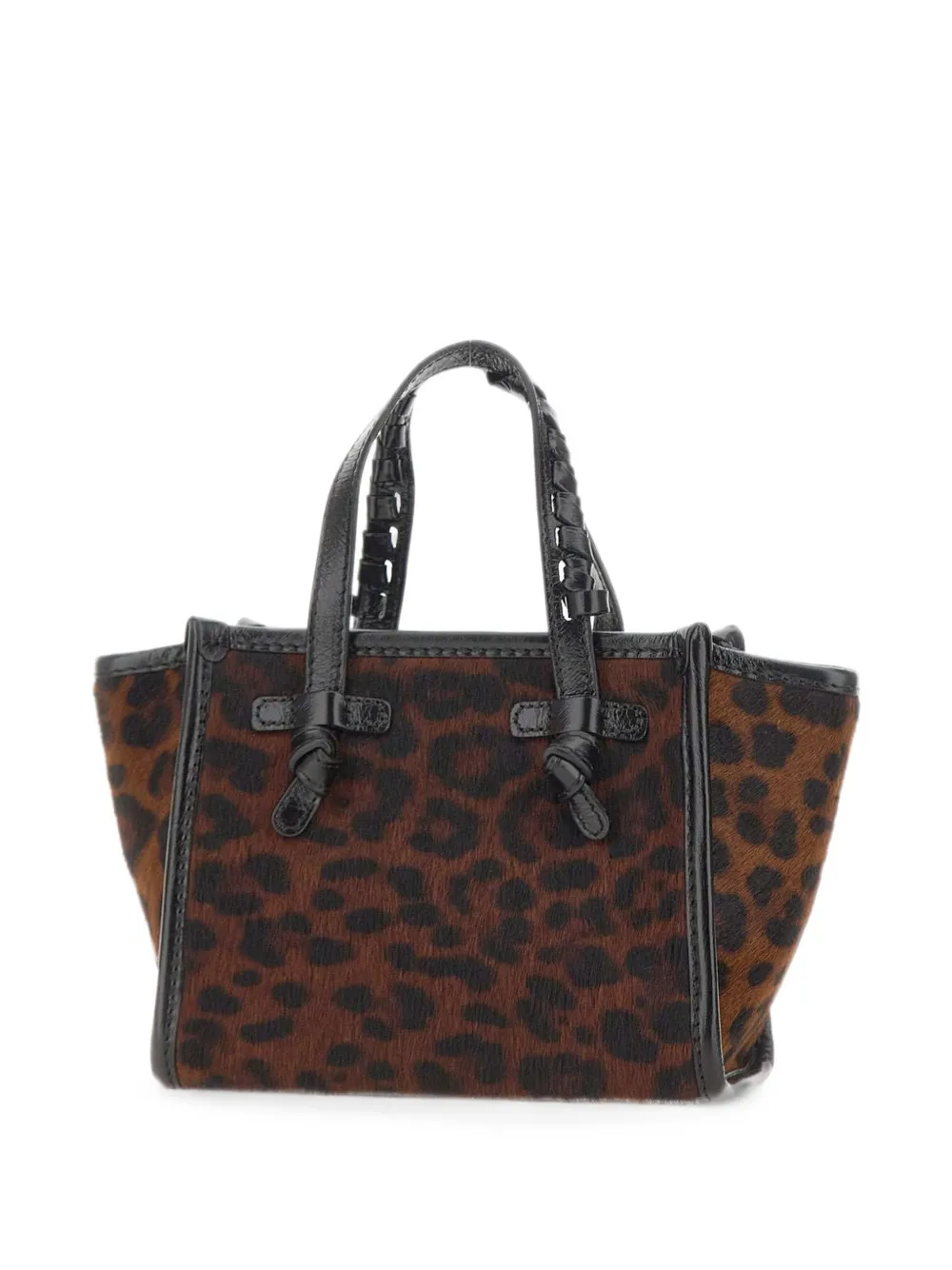 MARCELLA CLUB Miss Marcella animal-print leather shoulder bag - Marrone