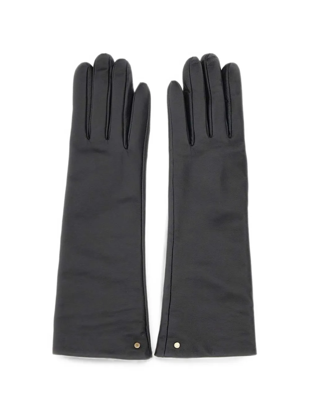 GIANNI CHIARINI logo-rivet leather gloves - Nero