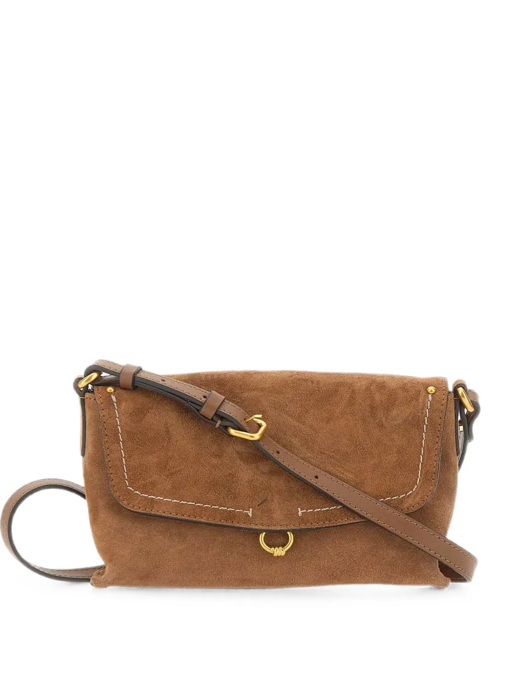 GIANNI CHIARINI Eugenia suede cross body bag - Marrone