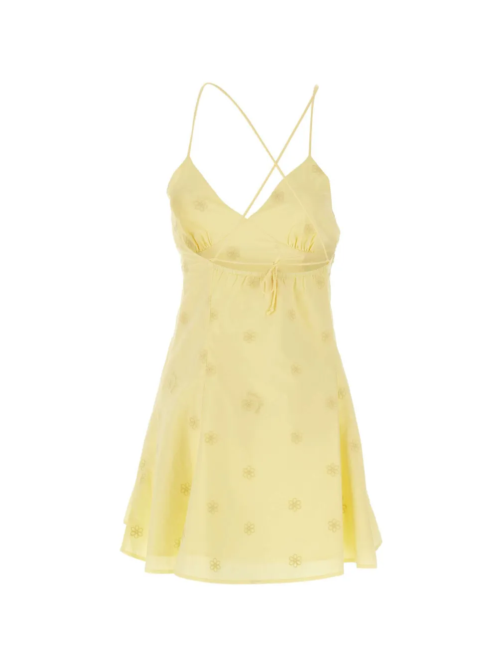 MC2 Saint Barth Marge mini-jurk met geborduurde bloemen Geel