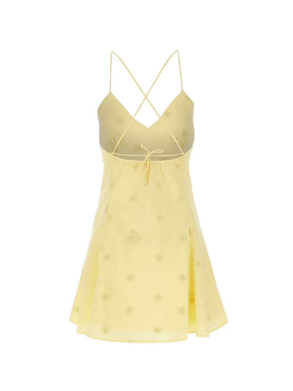 MC2 Saint Barth Marge mini-jurk met geborduurde bloemen Geel