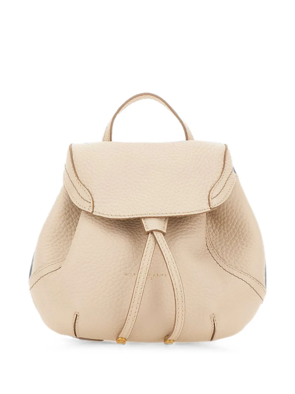 GIANNI CHIARINI Violette hammered-leather backpack - Toni neutri