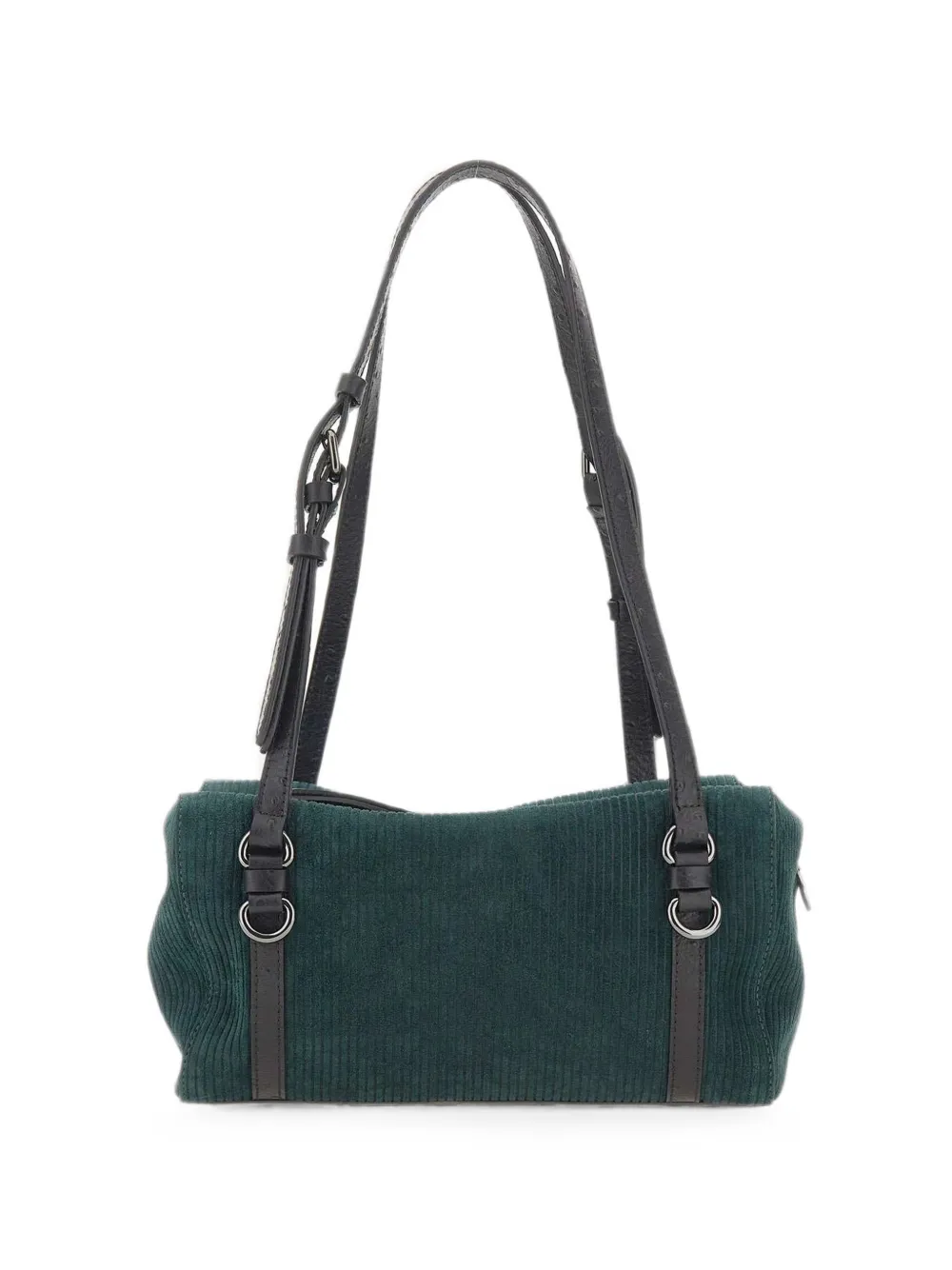 GIANNI CHIARINI Terry ribbed-suede shoulder bag - Green